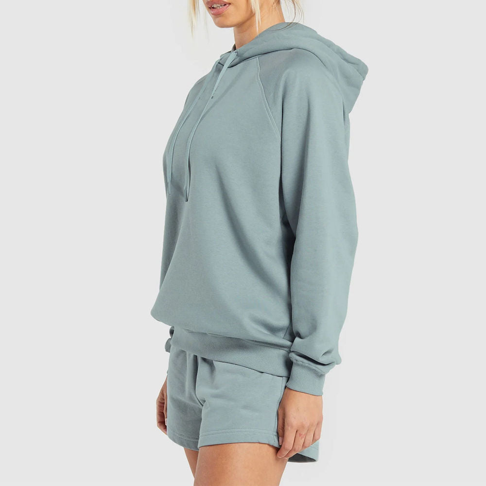 Custom Color Cropped Hoodie Short Set