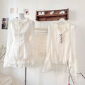 High Quality Elegant White Sheer Chiffon Ruffle Blouse for Women