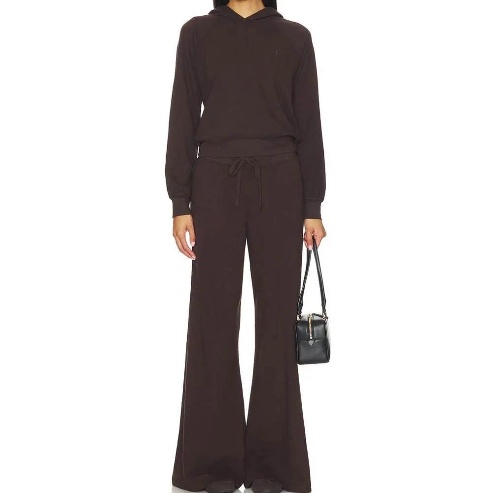 Women Flare Tracksuits Matching Top And Flare